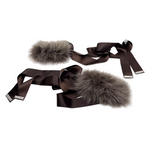 Shoe Slutz brown fur anklet (long ribbon)