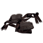 Shoe Slutz brown fur anklet (long ribbon)